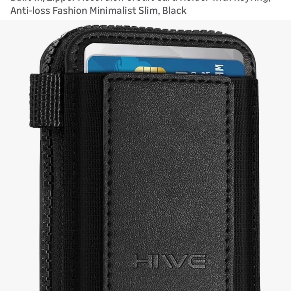 Black Card Holder wallet with rechargeable tracker slim anti loss credit card ho